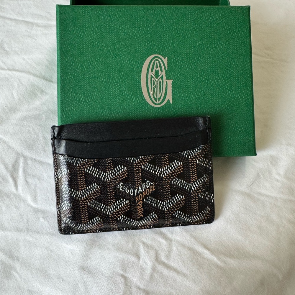 Goyard Black and Brown Card Holder